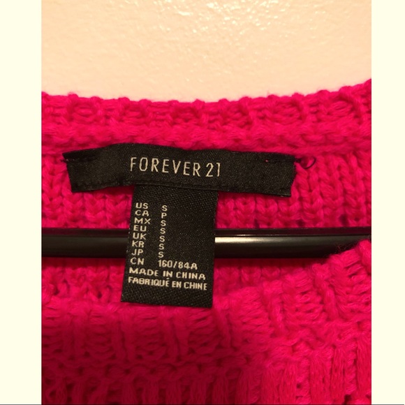 Fuschia knitted Crop Top Cami - Picture 2 of 3